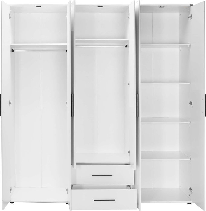 Hanah Home Armario Blanco con Estanterías